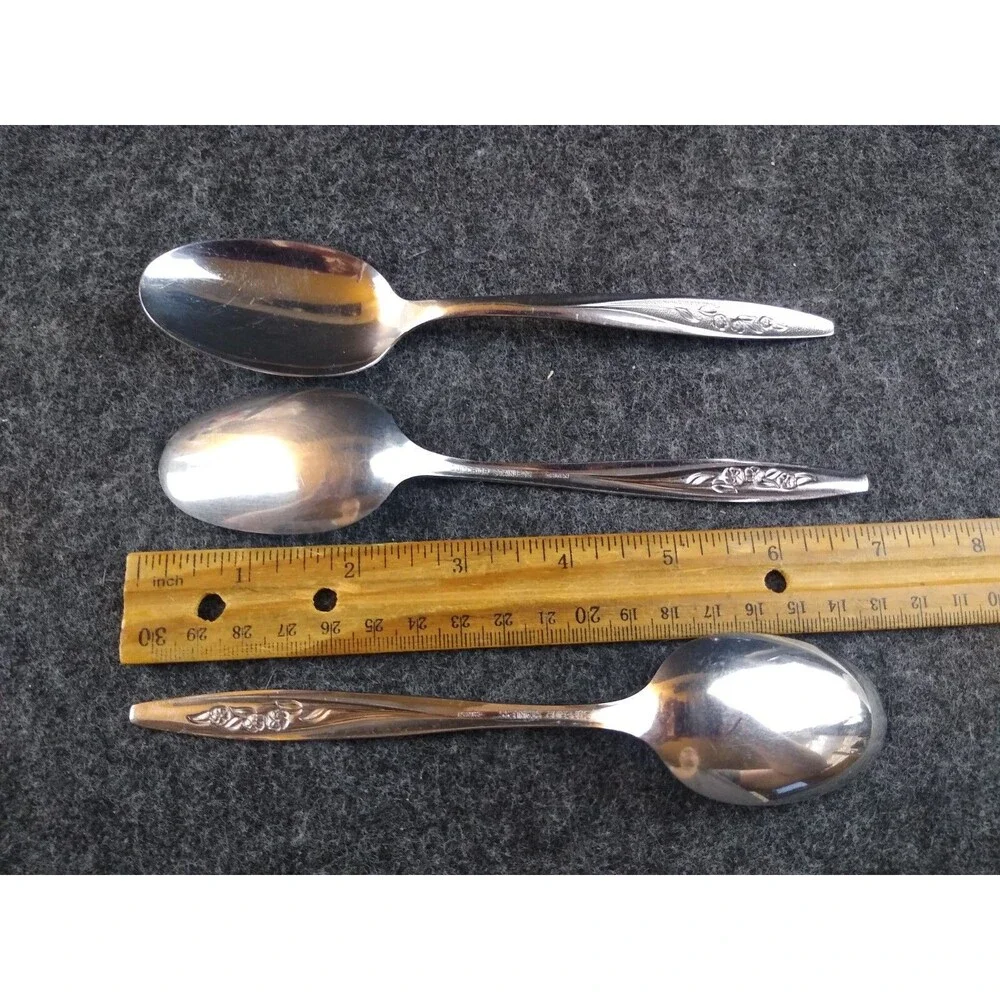 Superior Radiant Rose 3 Soup Spoons 7